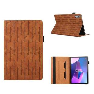 For Lenovo Tab P11 Pro Lucky Bamboo Pattern Leather Tablet Case(Brown)