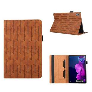 For Lenovo Tab P11 Lucky Bamboo Pattern Leather Tablet Case(Brown)