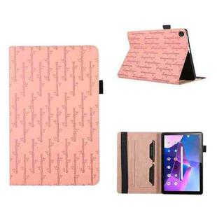 For Lenovo Tab M10 3rd Gen Lucky Bamboo Pattern Leather Tablet Case(Pink)