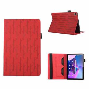 For Lenovo Tab M10 3rd Gen Lucky Bamboo Pattern Leather Tablet Case(Red)