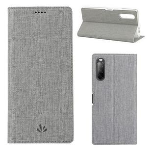 For Sony Xperia L4 ViLi Shockproof TPU + PU Horizontal Flip Protective Case with Card Slot & Holder(Grey)