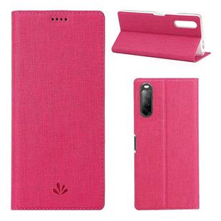 For Sony Xperia L4 ViLi Shockproof TPU + PU Horizontal Flip Protective Case with Card Slot & Holder(Rose Red)