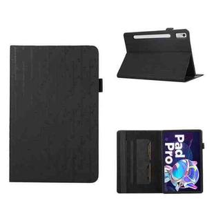 For Lenovo Xiaoxin Pad Pro 2022 11.2 Lucky Bamboo Pattern Leather Tablet Case(Black)