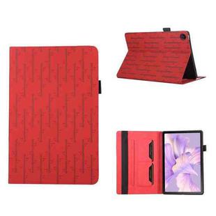 For Lenovo Tab M10 Plus 10.6 3rd Gen Lucky Bamboo Pattern Leather Tablet Case(Red)