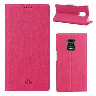 For Xiaomi Redmi Note 9 Pro / Note 9S / Note 9 Pro Max ViLi Shockproof TPU + PU Horizontal Flip Protective Case with Card Slot & Holder(Rose Red)