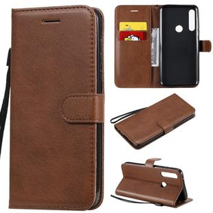 For Motorola Moto G Power Solid Color Horizontal Flip Protective Leather Case with Holder & Card Slots & Wallet & Lanyard(Brown)