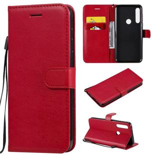 For Motorola Moto G Power Solid Color Horizontal Flip Protective Leather Case with Holder & Card Slots & Wallet & Lanyard(Red)