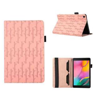 For Samsung Galaxy Tab A 8.0 2019 T290 Lucky Bamboo Pattern Leather Tablet Case(Pink)
