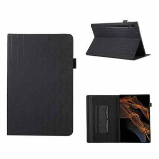For Samsung Galaxy Tab S8 Ultra Lucky Bamboo Pattern Leather Tablet Case(Black)