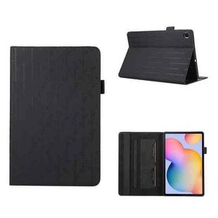 For Samsung Galaxy Tab S6 Lite P610 Lucky Bamboo Pattern Leather Tablet Case(Black)