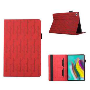 For Samsung Galaxy Tab S5e 10.5 T720 Lucky Bamboo Pattern Leather Tablet Case(Red)