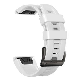 For Garmin Fenix 7 Pro 47mm Sport Pure Color Silicone Watch Band(White)