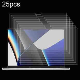 For MacBook Pro 14.2 inch A2442/A2779 25pcs 9H Laptop Screen Explosion-proof Tempered Glass Protective Film