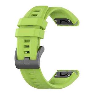 For Garmin Fenix 7 Pro 51mm Solid Color Silicone Watch Band(Lime Green)