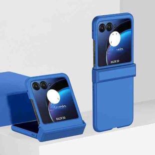 For Motorola Razr 50 3 in 1 Skin Feel PC Phone Case(Klein Blue)