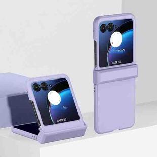 For Motorola Razr 50 3 in 1 Skin Feel PC Phone Case(Sakura Purple)