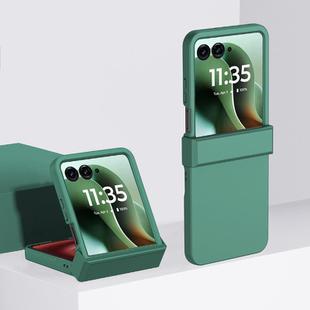 For Motorola Razr 60 Ultra 3 in 1 Skin Feel PC Phone Case(Forest Green)