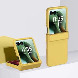 For Motorola Razr 60 Ultra 3 in 1 Skin Feel PC Phone Case(Lemon Yellow)