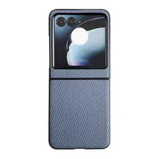 For Motorola Razr 50 Weave Texture PC Phone Case(Blue)