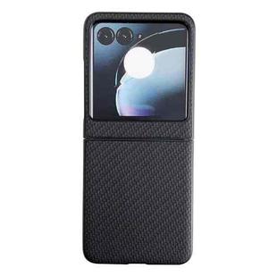 For Motorola Razr 50 Weave Texture PC Phone Case(Black)