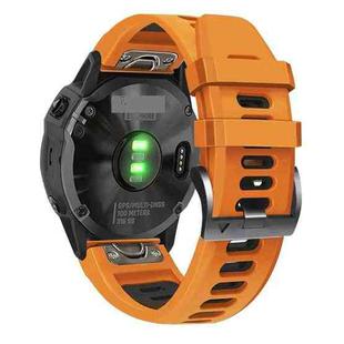 For Garmin Enduro 2 Sports Two-Color Silicone Watch Band(Orange+Black)