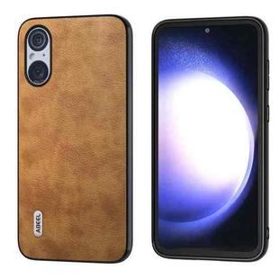 For Sony Xperia 5 V ABEEL Retro Litchi Texture PU Phone Case(Brown)