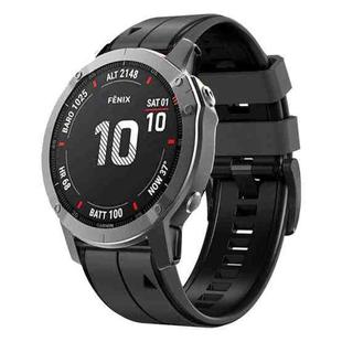 For Garmin Fenix 7 Pro 51mm Sports Two-Color Silicone Watch Band(Carbon Ash+Black)