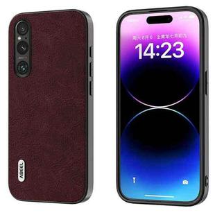 For Sony Xperia 1 V ABEEL Dream Litchi Texture PU Phone Case(Purple)