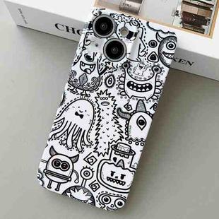 For iPhone 14 Plus Painted Pattern Precise Hole PC Phone Case(Bottle Monster)