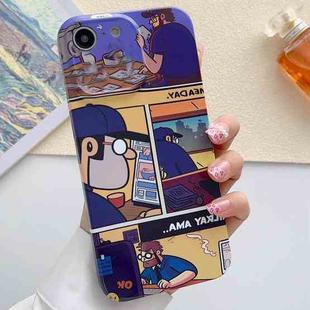 For iPhone SE 2022 / 2020 / 8 / 7 Painted Pattern Precise Hole PC Phone Case(Working Comics)