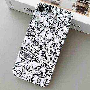 For iPhone SE 2022 / 2020 / 8 / 7 Painted Pattern Precise Hole PC Phone Case(Block Monster)