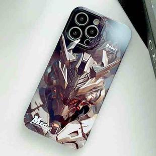 For iPhone 12 Pro Painted Pattern Precise Hole PC Phone Case(Golden Robot)