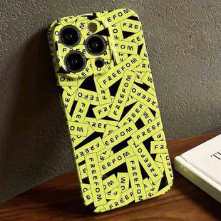 For iPhone 11 Pro Max Painted Pattern Precise Hole PC Phone Case(Green Label)