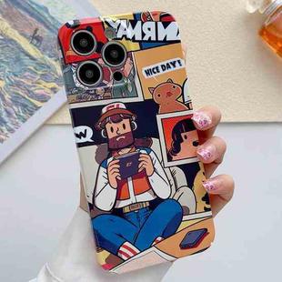 For iPhone 11 Pro Max Painted Pattern Precise Hole PC Phone Case(Vacationer)
