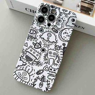 For iPhone 11 Pro Max Painted Pattern Precise Hole PC Phone Case(Block Monster)