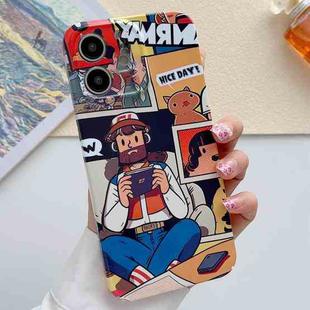 For iPhone 11 Painted Pattern Precise Hole PC Phone Case(Vacationer)