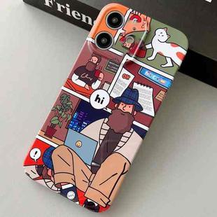For iPhone 11 Painted Pattern Precise Hole PC Phone Case(Holiday Uncle)