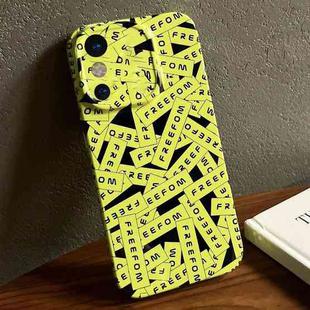 For iPhone X / XS Painted Pattern Precise Hole PC Phone Case(Green Label)