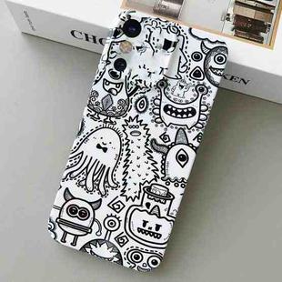 For iPhone X / XS Painted Pattern Precise Hole PC Phone Case(Bottle Monster)