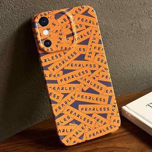For iPhone XS Max Painted Pattern Precise Hole PC Phone Case(Orange Label)