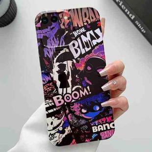 For iPhone 8 Plus / 7 Plus Painted Pattern Precise Hole PC Phone Case(Comics Umbrella Boy)