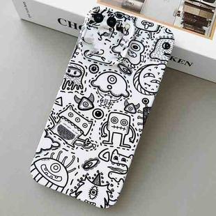 For iPhone 8 Plus / 7 Plus Painted Pattern Precise Hole PC Phone Case(Block Monster)