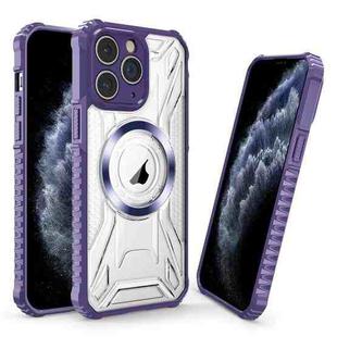 For iPhone 11 Pro Max CD Texture Magsafe Phone Case(Dark Purple)