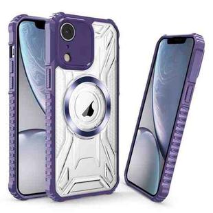 For iPhone XR CD Texture Magsafe Phone Case(Dark Purple)