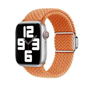 For Apple Watch 7 45mm Nylon Loop Magnetic Buckle Watch Band(Orange)
