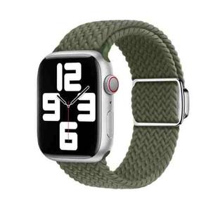 For Apple Watch 7 45mm Nylon Loop Magnetic Buckle Watch Band(Dark Olive)