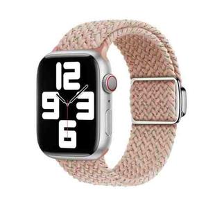 For Apple Watch 4 40mm Nylon Loop Magnetic Buckle Watch Band(Starlight Pink)