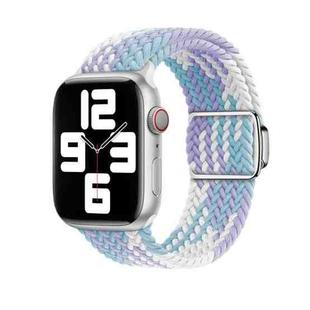 For Apple Watch 3 38mm Nylon Loop Magnetic Buckle Watch Band(Violets)