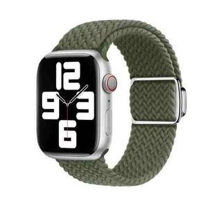 For Apple Watch Series 10 42mm Nylon Loop Magnetic Buckle Watch Band(Dark Olive)