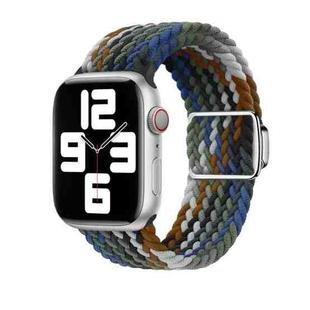 For Apple Watch Series 10 42mm Nylon Loop Magnetic Buckle Watch Band(Cowboy Rainbow)